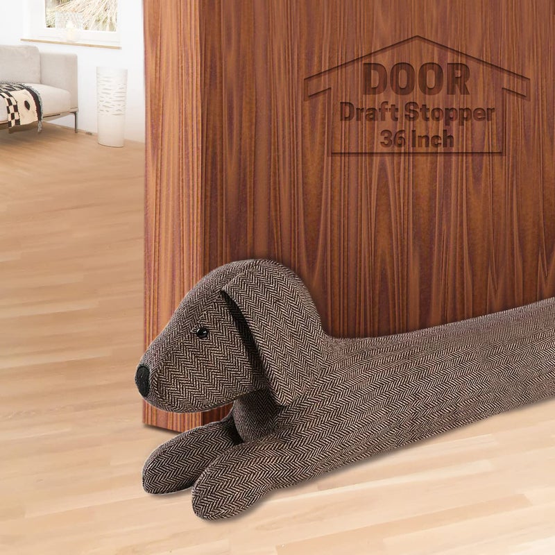 SWISSELITE 36 Inch Under Door Stopper, Decorative Door Noise Blocker, Weighted 3.2 Pounds Animal Air Draft Stopper Soundproof Energy Saver for Door & Window - Image 1